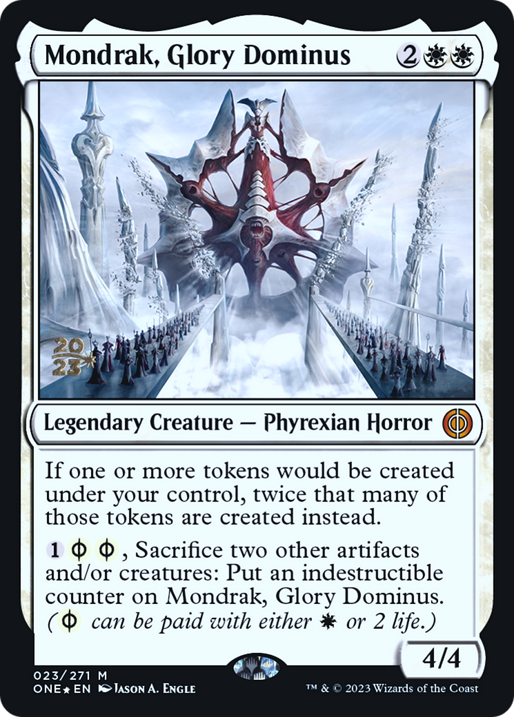 Mondrak, Glory Dominus [Phyrexia: All Will Be One Prerelease Promos] | North Game Den