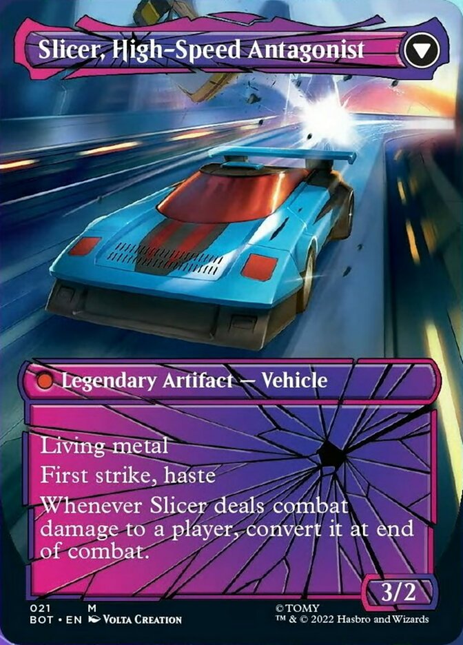 Slicer, Hired Muscle // Slicer, High-Speed Antagonist (Shattered Glass) [Universes Beyond: Transformers] | North Game Den