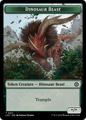 Dinosaur Beast // Dinosaur Double-Sided Token [The Lost Caverns of Ixalan Commander Tokens] | North Game Den