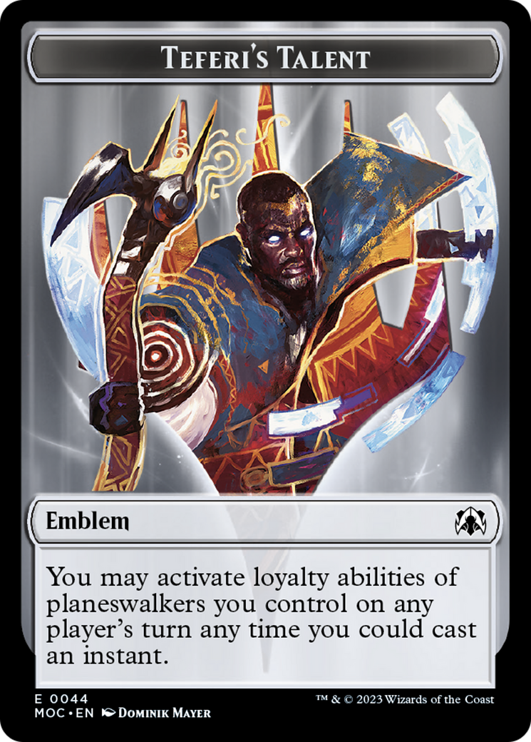 Elemental (9) // Teferi's Talent Emblem Double-Sided Token [March of the Machine Tokens] | North Game Den