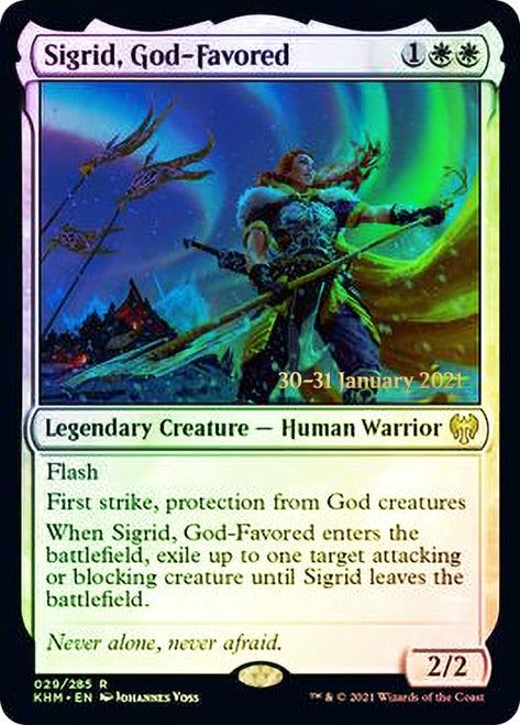 Sigrid, God-Favored  [Kaldheim Prerelease Promos] | North Game Den