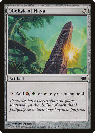 Obelisk of Naya [Shards of Alara] | North Game Den