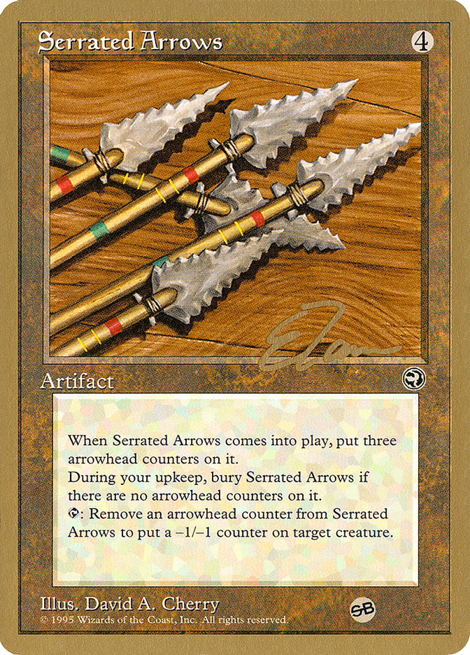 Serrated Arrows (Eric Tam) (SB) [Pro Tour Collector Set] | North Game Den