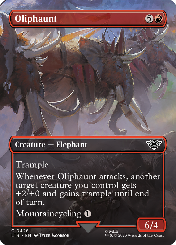 Oliphaunt (Borderless Alternate Art) [The Lord of the Rings: Tales of Middle-Earth] | North Game Den
