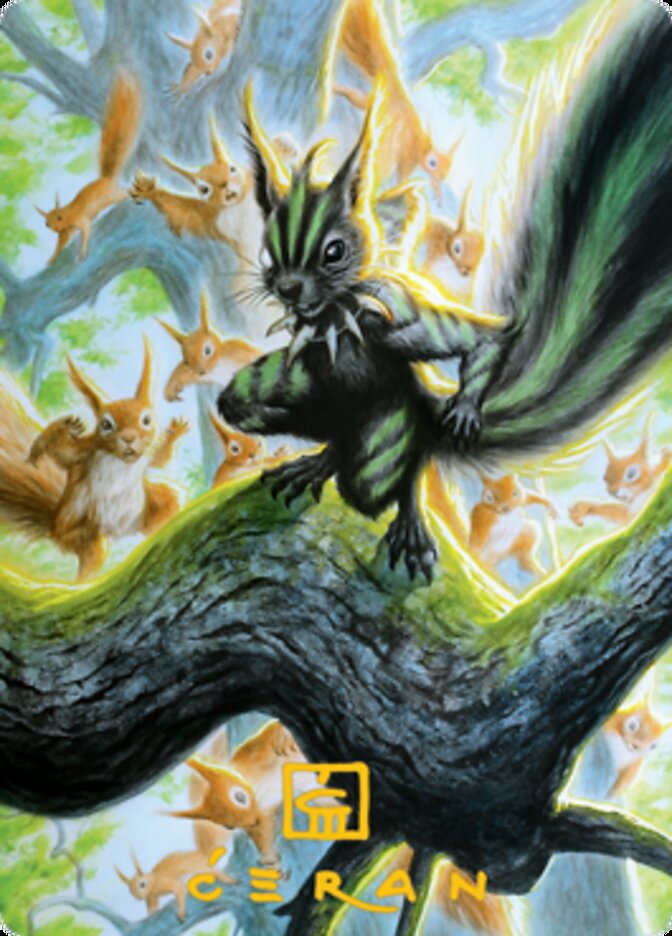 Chatterfang, Squirrel General Art Card (67) (Gold-Stamped Signature) [Modern Horizons 2 Art Series] | North Game Den
