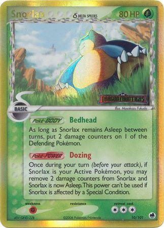 Snorlax (10/101) (Delta Species) (Stamped) [EX: Dragon Frontiers] | North Game Den