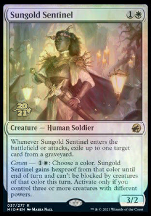 Sungold Sentinel [Innistrad: Midnight Hunt Prerelease Promos] | North Game Den