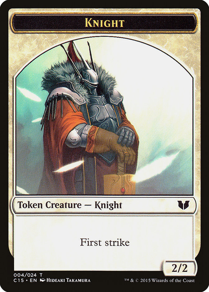 Knight (004) // Elemental Shaman Double-Sided Token [Commander 2015 Tokens] | North Game Den