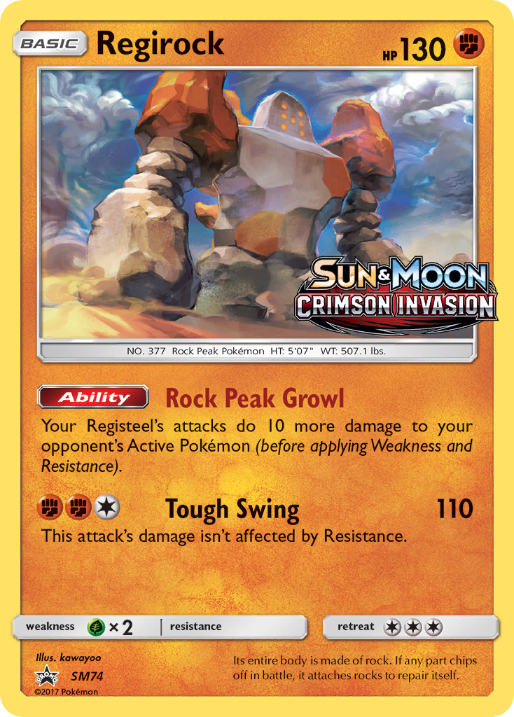 Regirock (SM74) [Sun & Moon: Black Star Promos] | North Game Den