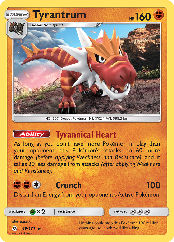 Tyrantrum (69/131) [Sun & Moon: Forbidden Light] | North Game Den