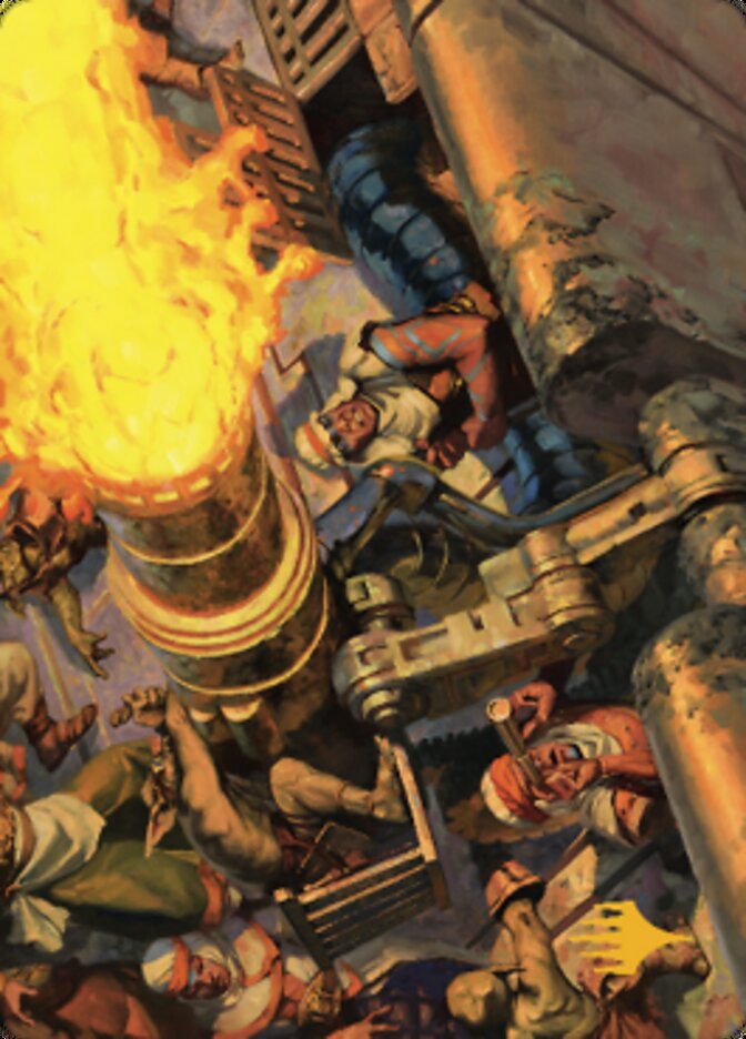 Mana Cannons Art Card (Gold-Stamped Signature) [Dominaria United Art Series] | North Game Den