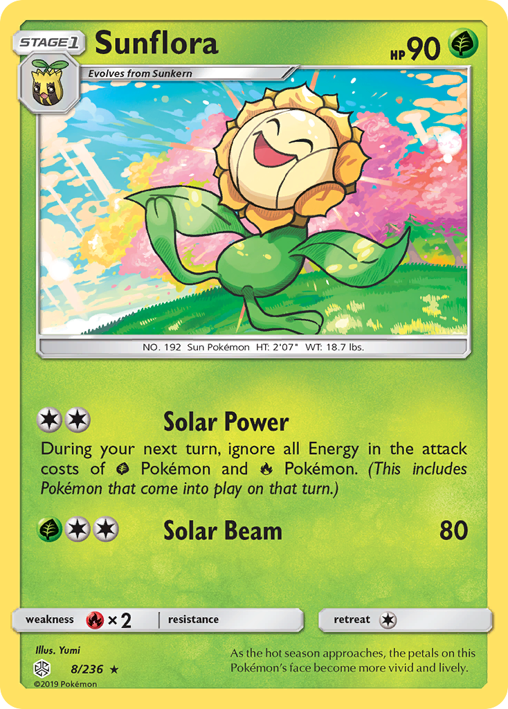 Sunflora (8/236) [Sun & Moon: Cosmic Eclipse] | North Game Den