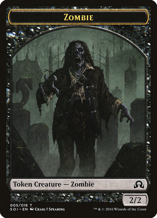 Zombie Token [Shadows over Innistrad Tokens] | North Game Den