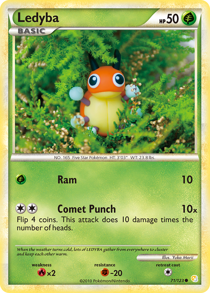 Ledyba (71/123) [HeartGold & SoulSilver: Base Set] | North Game Den