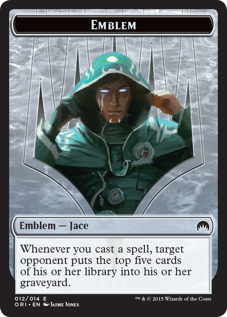 Pest // Jace, Telepath Unbound Emblem Double-Sided Token [Secret Lair: From Cute to Brute Tokens] | North Game Den