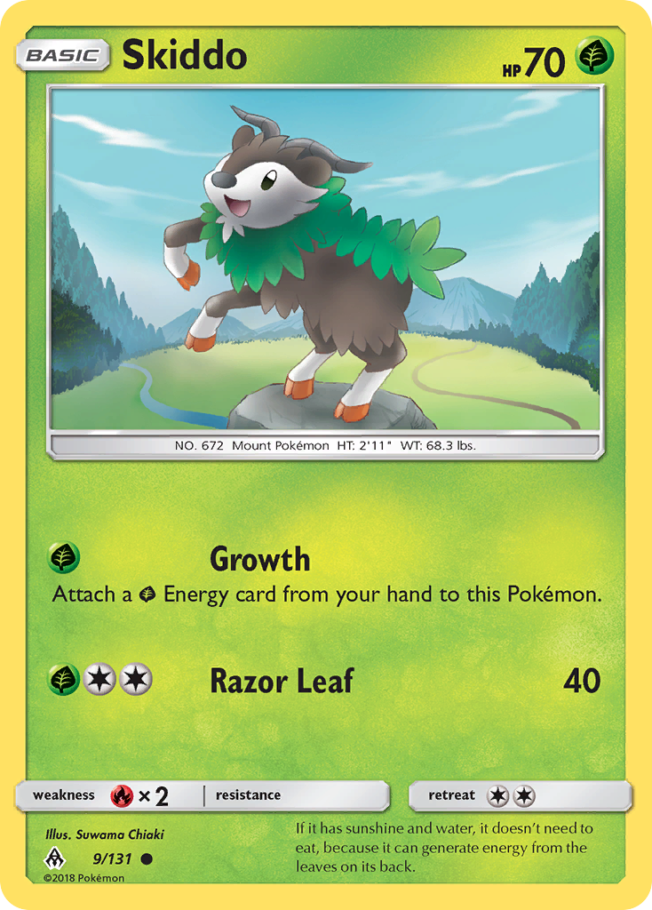 Skiddo (9/131) [Sun & Moon: Forbidden Light] | North Game Den