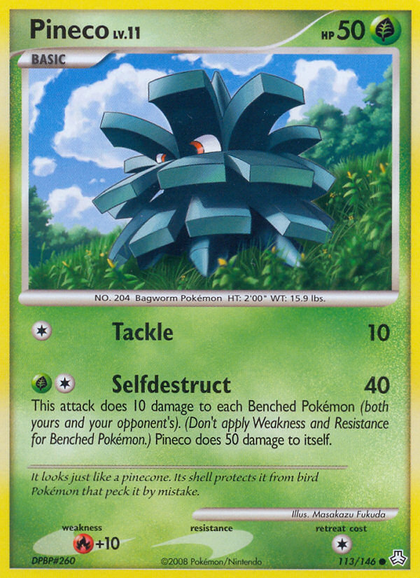 Pineco (113/146) [Diamond & Pearl: Legends Awakened] | North Game Den