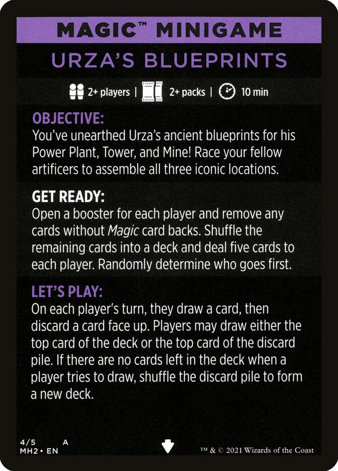 Urza's Blueprints (Magic Minigame) [Modern Horizons 2 Minigame] | North Game Den