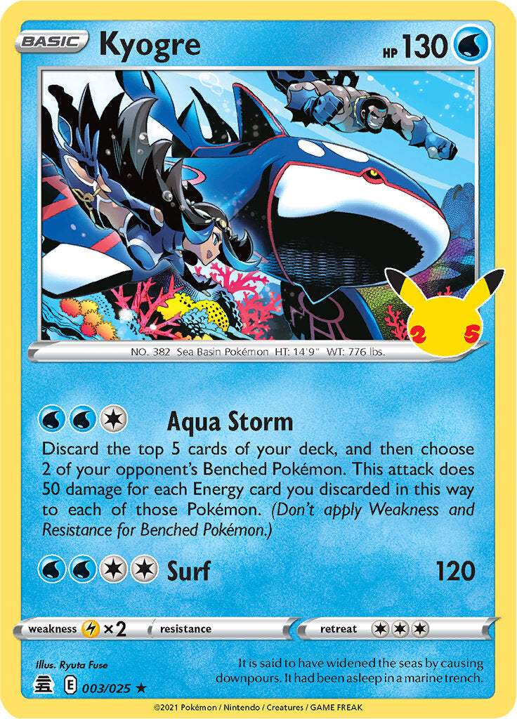 Kyogre (003/025) [Celebrations: 25th Anniversary] | North Game Den