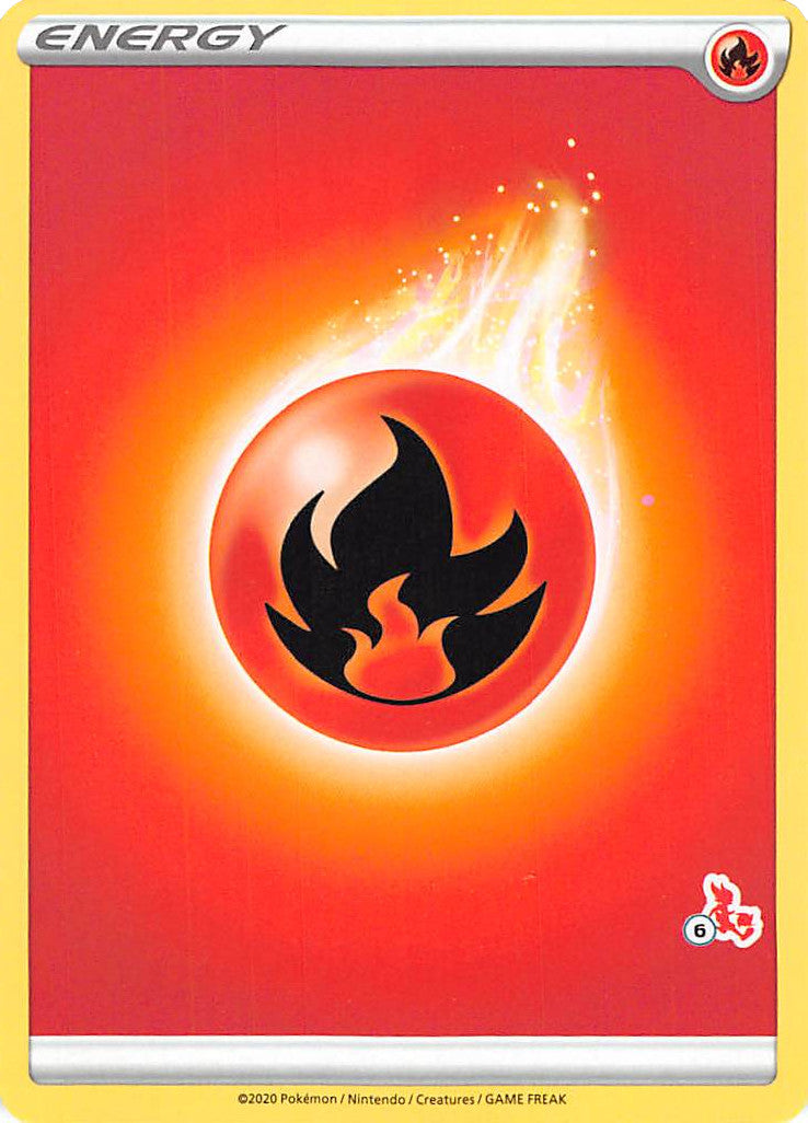 Fire Energy (Cinderace Stamp #6) [Battle Academy 2022] | North Game Den