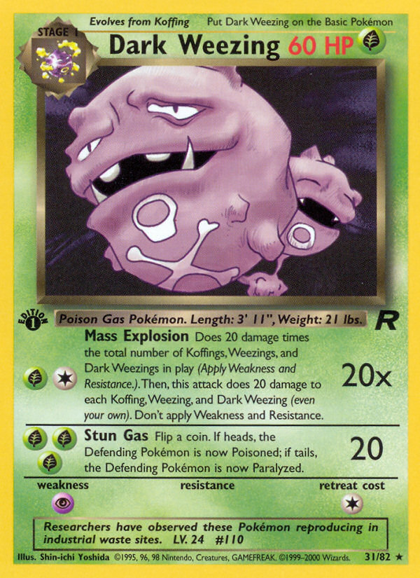 Dark Weezing (31/82) [Team Rocket 1st Edition] | North Game Den