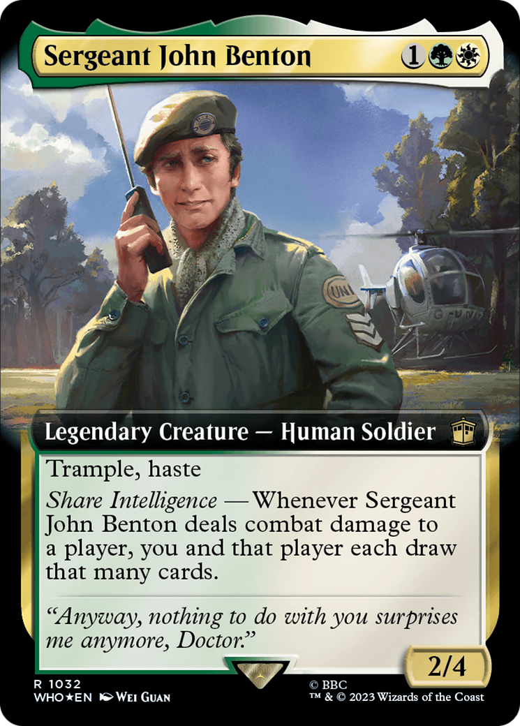 Sergeant John Benton (Extended Art) (Surge Foil) [Doctor Who] | North Game Den