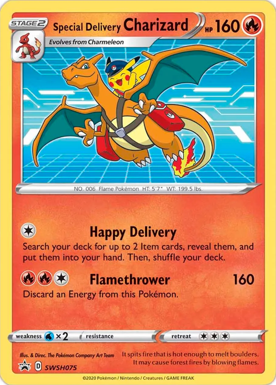 Special Delivery Charizard (SWSH075) [Sword & Shield: Black Star Promos] | North Game Den