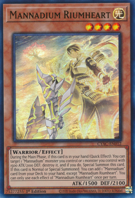 Mannadium Riumheart [CYAC-EN012] Ultra Rare | North Game Den