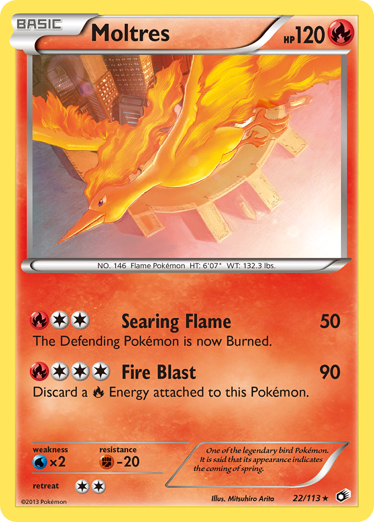 Moltres (22/113) [Black & White: Legendary Treasures] | North Game Den