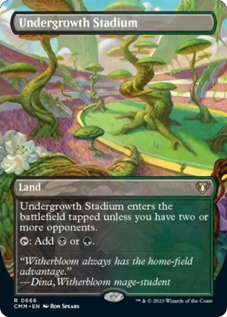 Undergrowth Stadium (Borderless Alternate Art) [Commander Masters] | North Game Den
