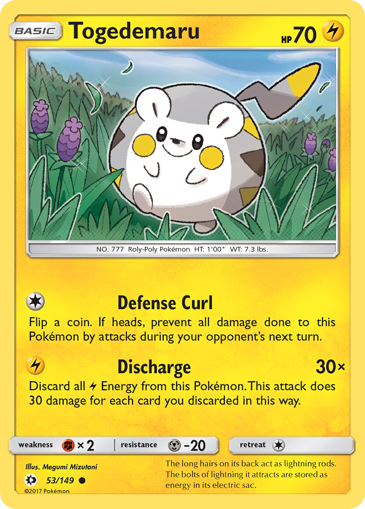 Togedemaru (53/149) [Sun & Moon: Base Set] | North Game Den