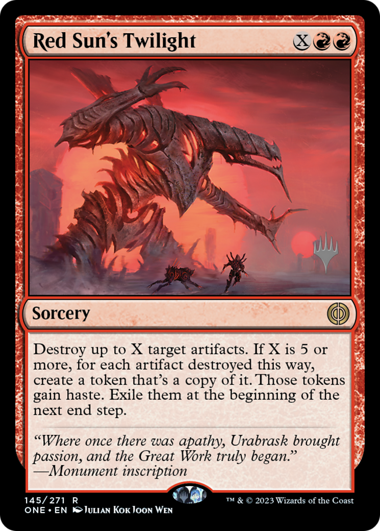Red Sun's Twilight (Promo Pack) [Phyrexia: All Will Be One Promos] | North Game Den