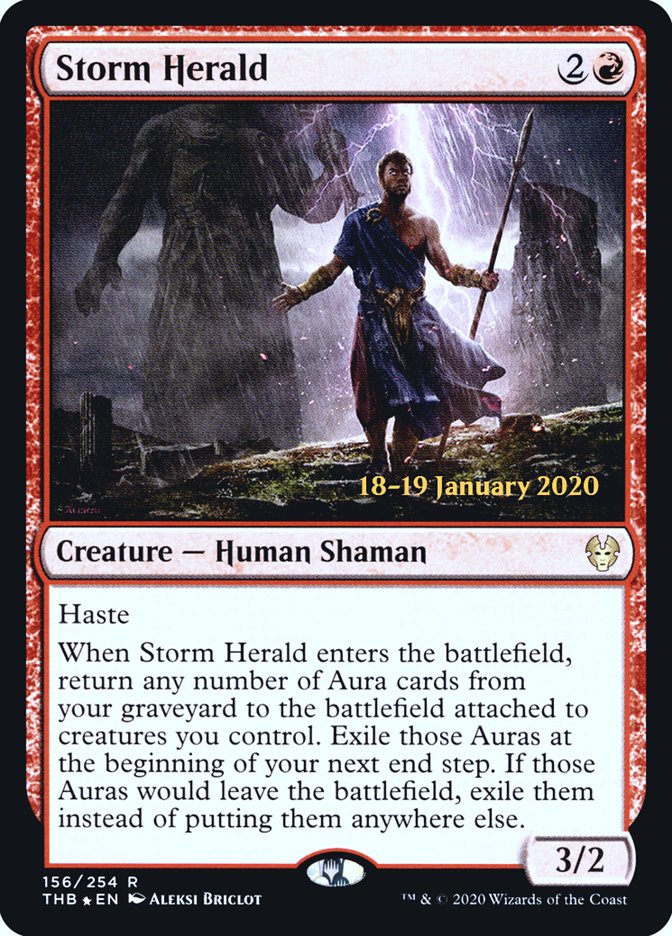 Storm Herald [Theros Beyond Death Prerelease Promos] | North Game Den