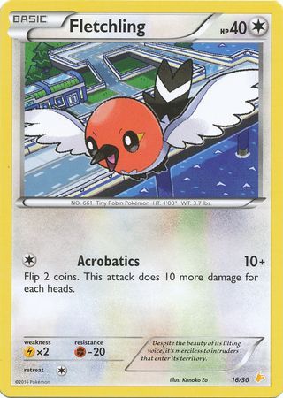 Fletchling (16/30) [XY: Trainer Kit 3 - Pikachu Libre] | North Game Den