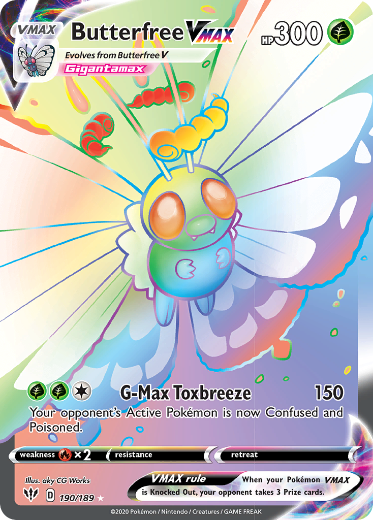 Butterfree VMAX (190/189) [Sword & Shield: Darkness Ablaze] | North Game Den