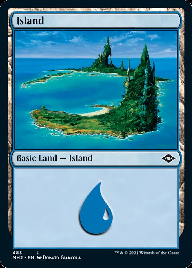 Island (483) (Foil Etched) [Modern Horizons 2] | North Game Den