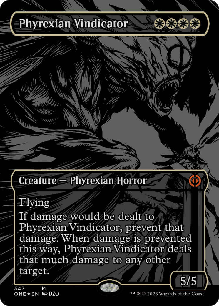 Phyrexian Vindicator (Oil Slick Raised Foil) [Phyrexia: All Will Be One] | North Game Den