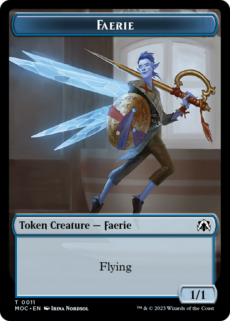 Elemental (22) // Faerie Double-Sided Token [March of the Machine Commander Tokens] | North Game Den