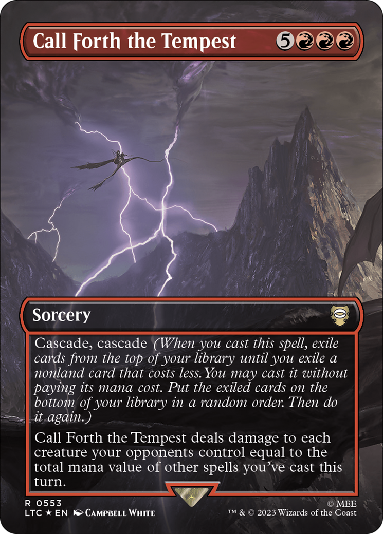 Call Forth the Tempest (Borderless) (Surge Foil) [The Lord of the Rings: Tales of Middle-Earth Commander] | North Game Den