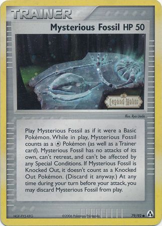 Mysterious Fossil (79/92) (Stamped) [EX: Legend Maker] | North Game Den