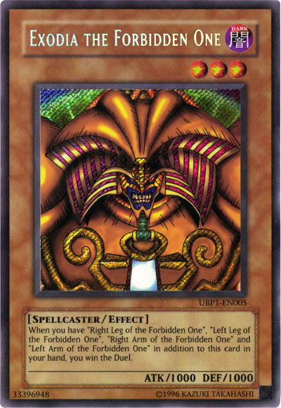 Exodia the Forbidden One [UBP1-EN005] Secret Rare | North Game Den