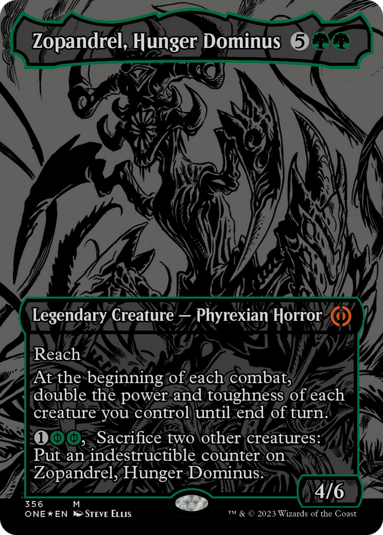 Zopandrel, Hunger Dominus (Oil Slick Raised Foil) [Phyrexia: All Will Be One] | North Game Den
