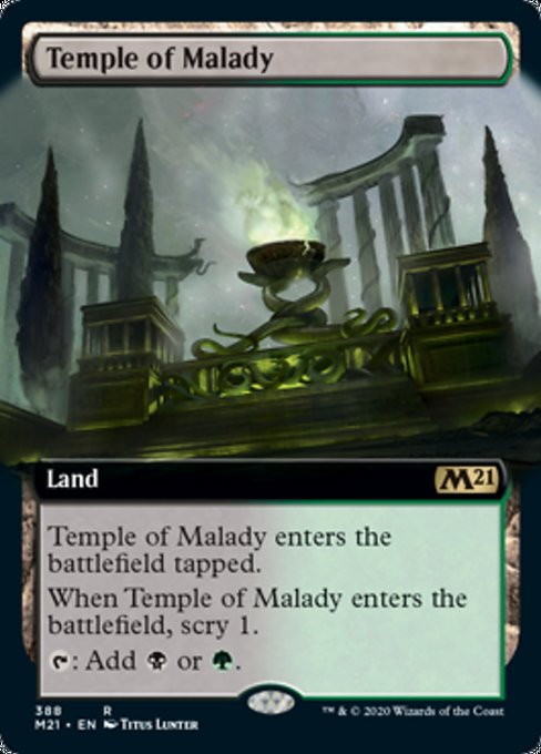 Temple of Malady (Extended Art) [Core Set 2021] | North Game Den