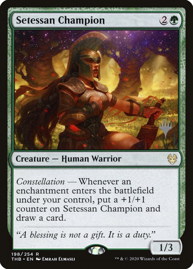 Setessan Champion (Promo Pack) [Theros Beyond Death Promos] | North Game Den