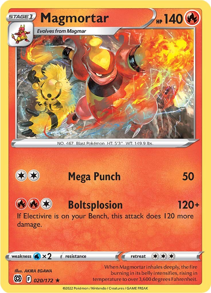 Magmortar (020/172) [Sword & Shield: Brilliant Stars] | North Game Den