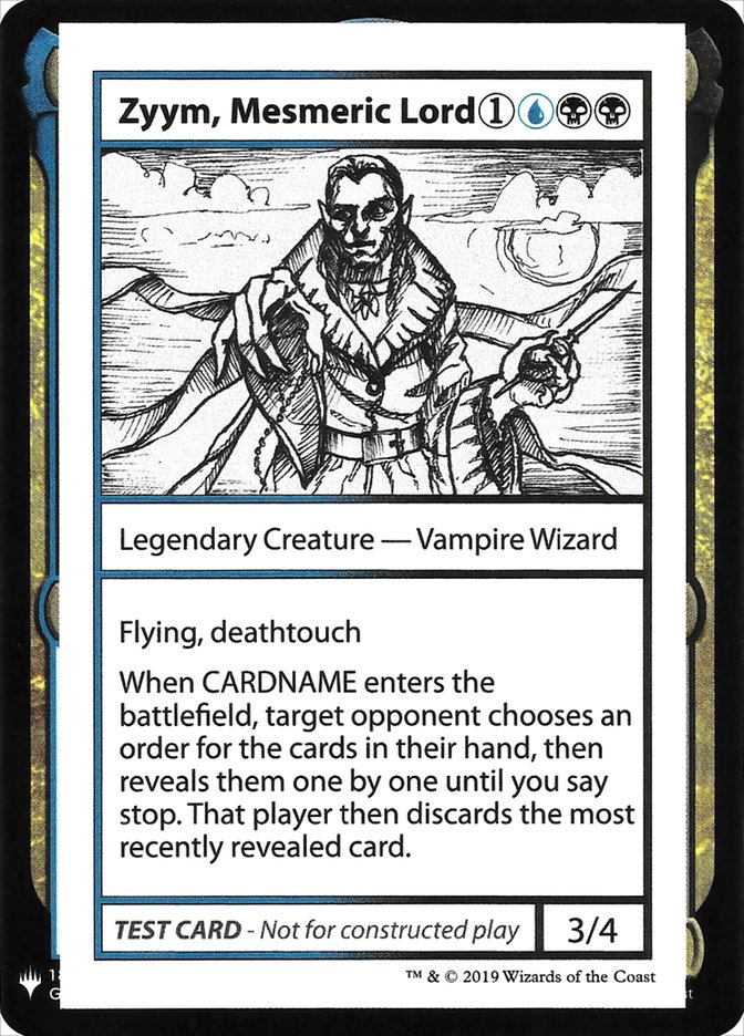 Zyym, Mesmeric Lord [Mystery Booster Playtest Cards] | North Game Den