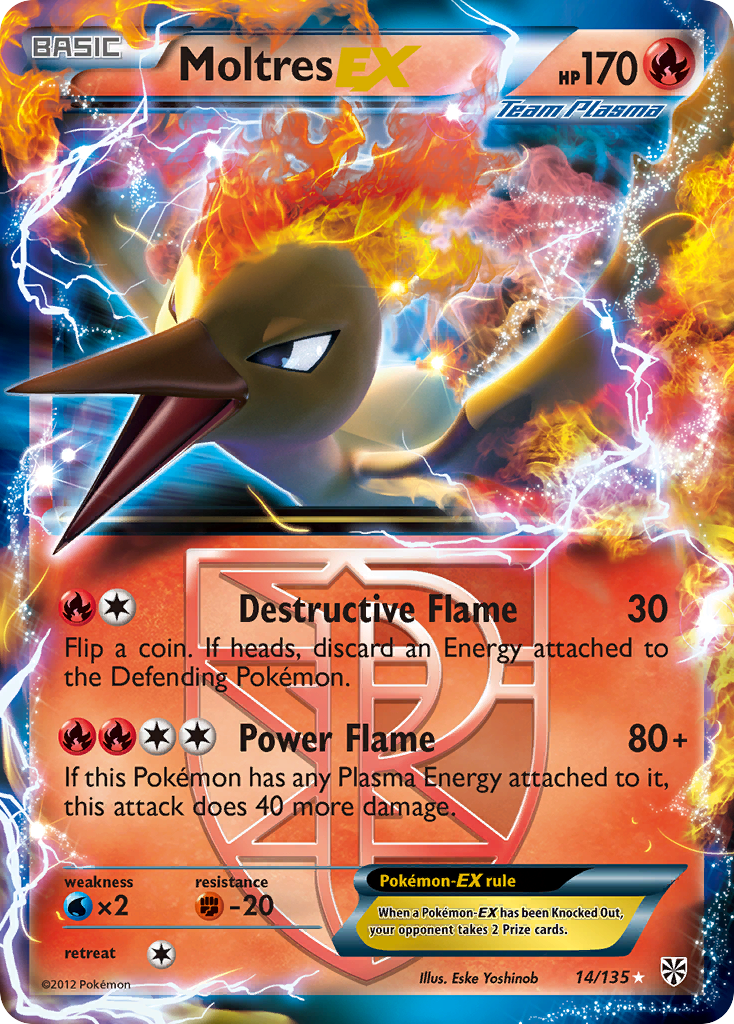 Moltres EX (14/135) [Black & White: Plasma Storm] | North Game Den