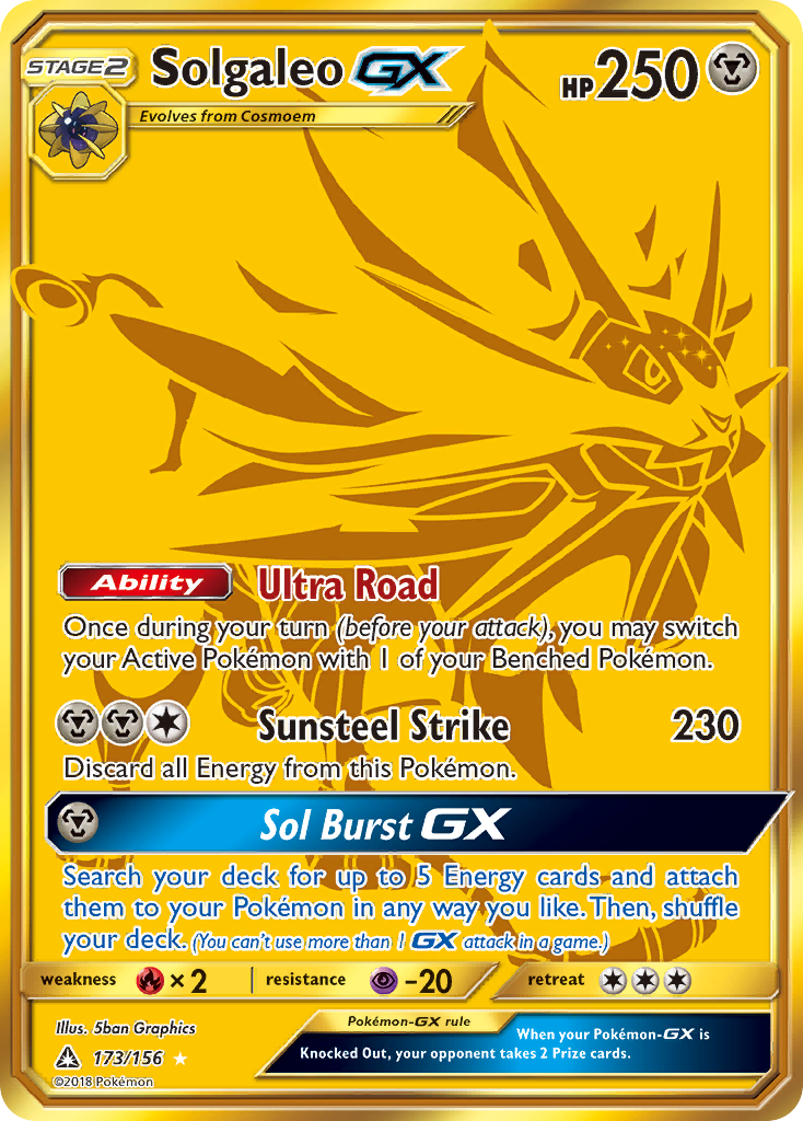 Solgaleo GX (173/156) [Sun & Moon: Ultra Prism] | North Game Den