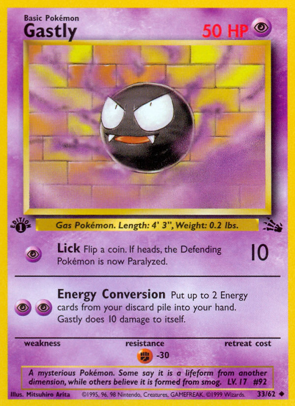 Gastly (33/62) [Fossil 1st Edition] | North Game Den