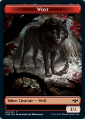 Wolf (011) // Human (010) Double-sided Token [Innistrad: Crimson Vow Tokens] | North Game Den